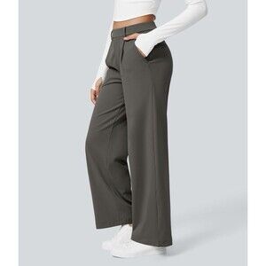 Halara Flex DayStretch High Waist Pocket Straight Leg Work Pants XL  Gray